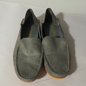 Sperry Men's Gray and Orange Loafers size 10.5